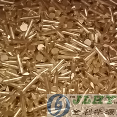 Iron nail, bronze coated