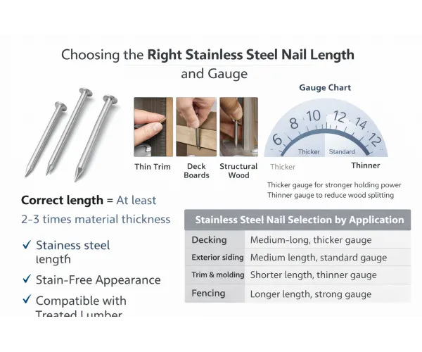 Choosing the Right Stainless Steel Nail Length and Gauge